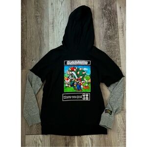 Super Mario “Here We Go!” Long-Sleeve Pullover Hoodie